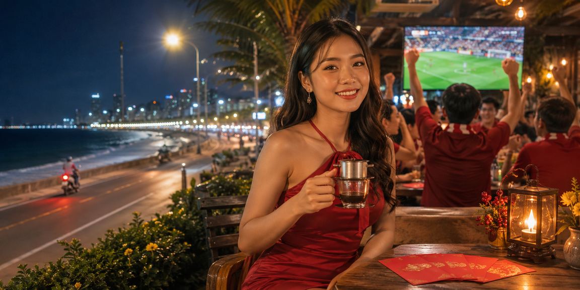 Cửa hàng cà phê và cá cược thưởng bao lì xì đỏ tại Phan Thiết